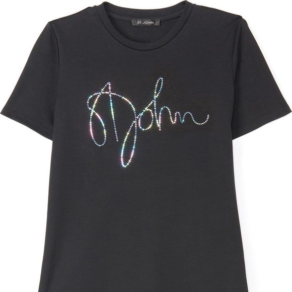 LAST PRICE🍒🤍Rhinestone Logo T-Shirt
ST. JOHN COLLECTION - Picture 3 of 16